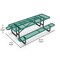 Flash Furniture Mantilla Rectangle Picnic Table, Green, Expanded Metal Mesh Top, Black Frame W/ Anchors, 8 ft L SLF-EML96-H60L-GN-GG - alternate 5